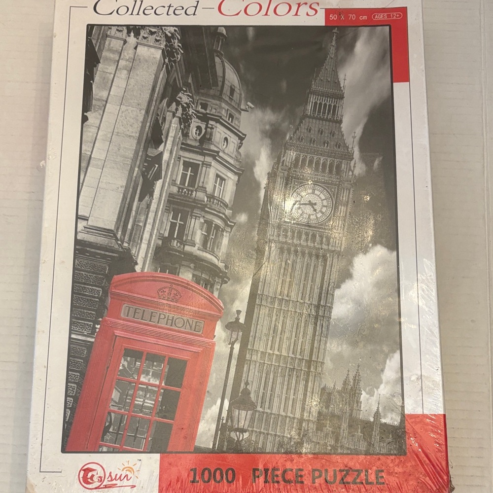London Telephone Booth 1000-Piece Jigsaw Puzzle - Red